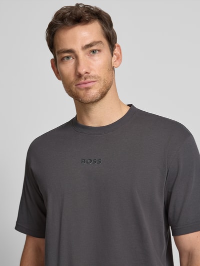 BOSS Green Regular Fit T-Shirt aus reiner Baumwolle Modell 'TEE 10' Mittelgrau 3