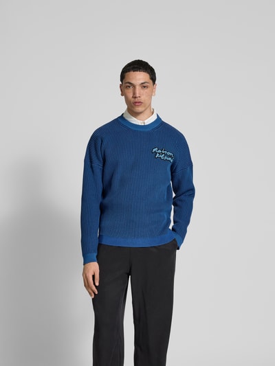 MAISON KITSUNÉ Pullover aus Baumwoll-Mix Dunkelblau 4