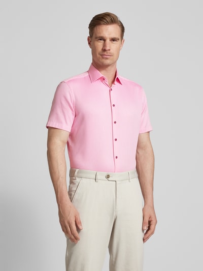 Christian Berg Men Regular fit zakelijk overhemd met 1/2-mouwen Fuchsia - 4