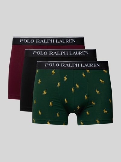 Polo Ralph Lauren Underwear Trunks mit elastischem Label-Bund im 3er-Pack Bordeaux 1