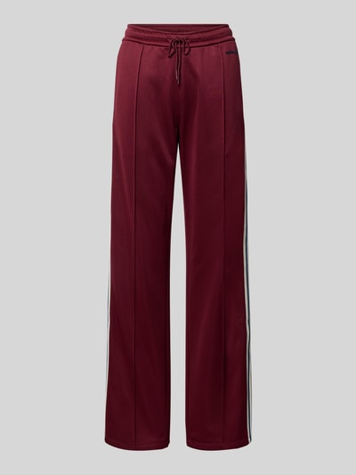 Calvin Klein Jeans Straight fit sweatpants met contraststrepen, model 'Terry' Bordeaux - 2