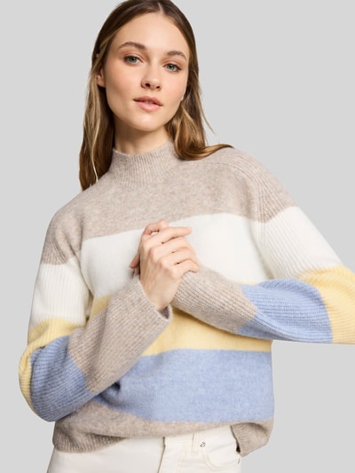 Tom Tailor Denim sweter o kroju regular fit z dodatkiem wełny Beżowy 3