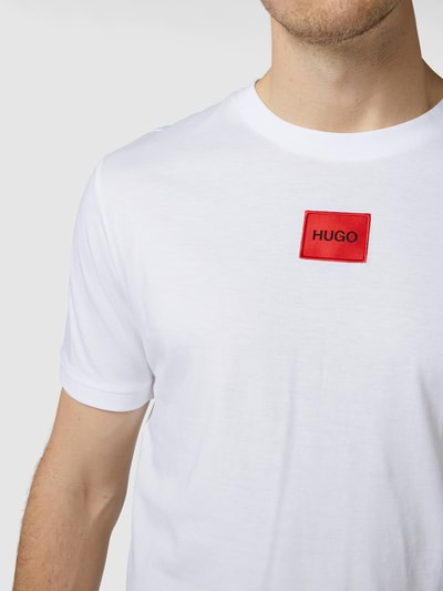 HUGO T-shirt z bawełny model ‘Diragolino212’ Biały 3