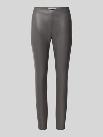 Raffaello Rossi Skinny Fit Kunstlederhose mit elastischem Bund Modell 'RESA' Anthrazit 1