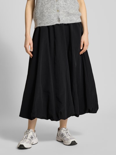 FREE/QUENT Midirok met elastische band, model 'Mindy' Zwart - 4