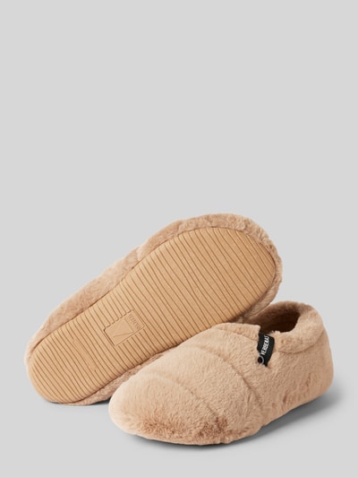 Verbenas Slippers met imitatiebont, model 'YALE GROSETO' Camel - 3