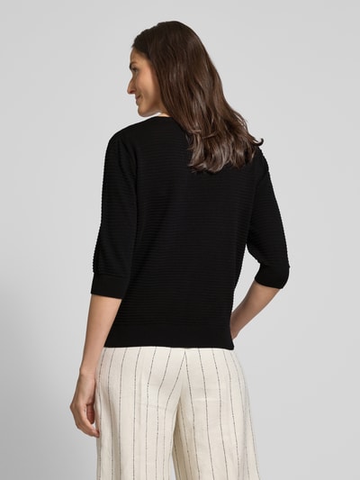 Lanius Gebreide pullover met 3/4-mouwen Zwart - 5
