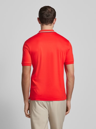 BOSS Slim fit poloshirt met korte knoopsluiting Rood - 5