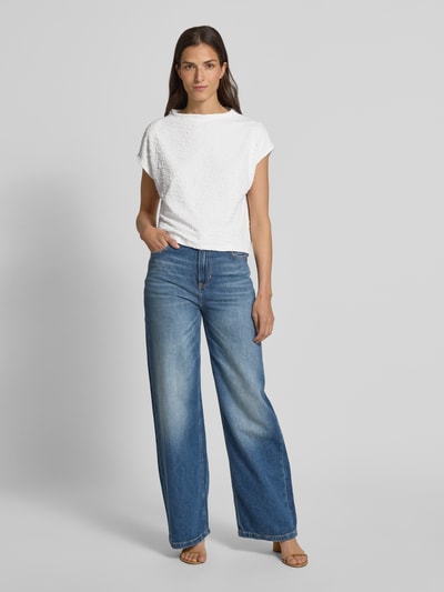 someday. T-Shirt in Strick-Optik Modell 'Kennie' Offwhite 1