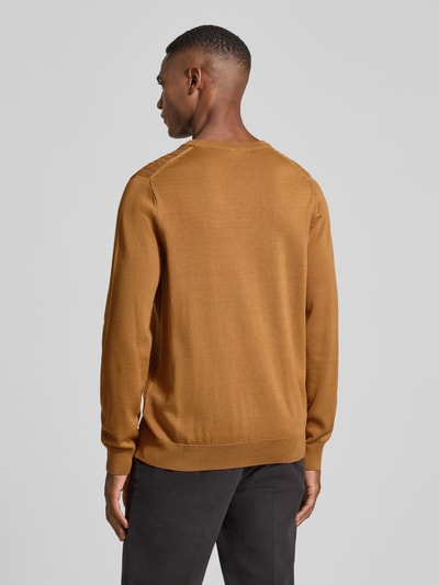 Strellson Regular Fit Strickpullover aus Baumwolle Modell 'ADRIAN' Camel 5
