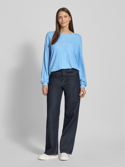 Tom Tailor Sweter z dzianiny o kroju regular fit z czystej bawełny Jasnoniebieski 1