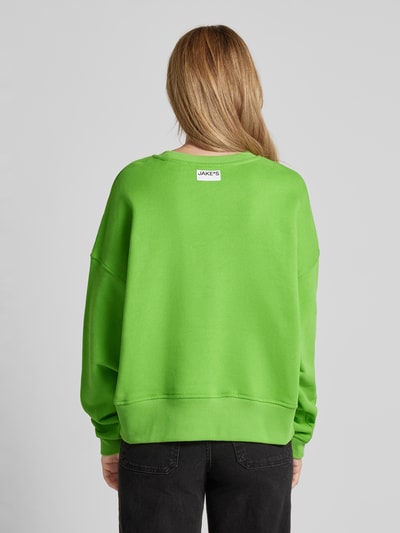 Jake*s Casual Sweatshirt met kapmouwen Appeltjesgroen - 5