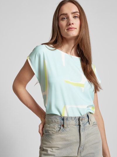 OPUS T-Shirt mit Allover-Print Modell 'Sisbo' Mint 3