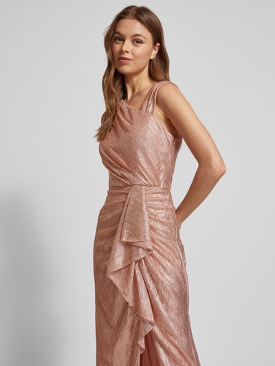 Adrianna Papell Abendkleid mit asymmetrischem V-Ausschnitt Rose Gold 3