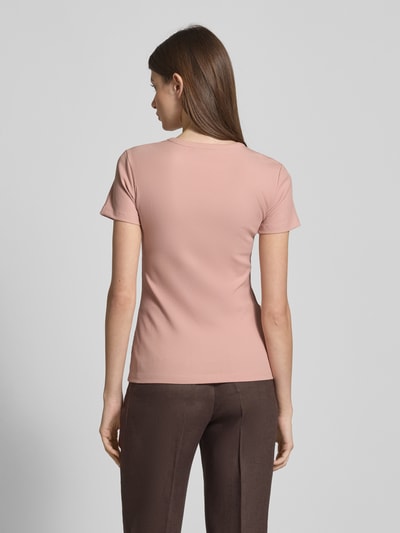 Christian Berg Woman T-Shirt in Ripp-Optik mit Rundhalsausschnitt Rosa 5