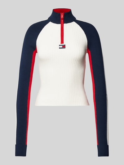 Tommy Jeans Sweter z dzianiny z kołnierzem Écru 2