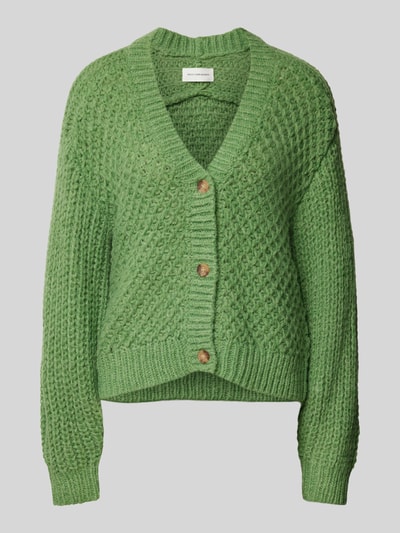 MSCH Copenhagen Strickjacke mit Woll-Anteil Modell 'Amabelle Heidi' Grass 2