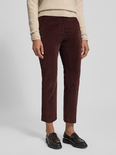 Weekend Max Mara High waist coduroy broek, model 'MARRUCA' Bordeaux - 4
