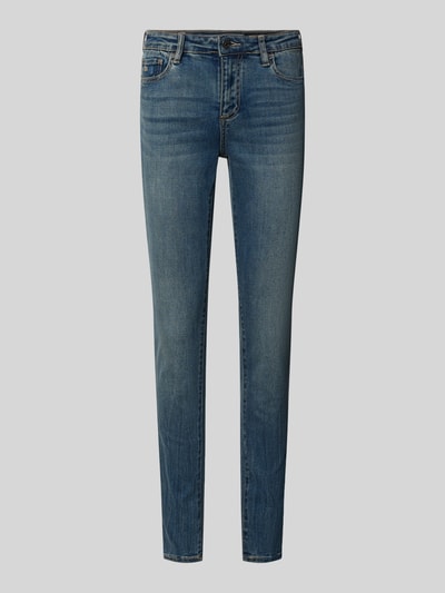 Produktfoto, Skinny Fit Jeans mit Viskose-Anteil von Armani Exchange in Mittelblau, 5-Pocket-Design, elastischer Baumwoll-Viskose-Mix