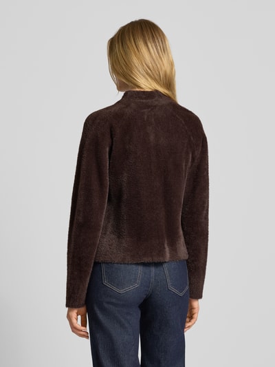 Betty Barclay Regular jack in gebreide look, model 'September' Chocoladebruin - 5