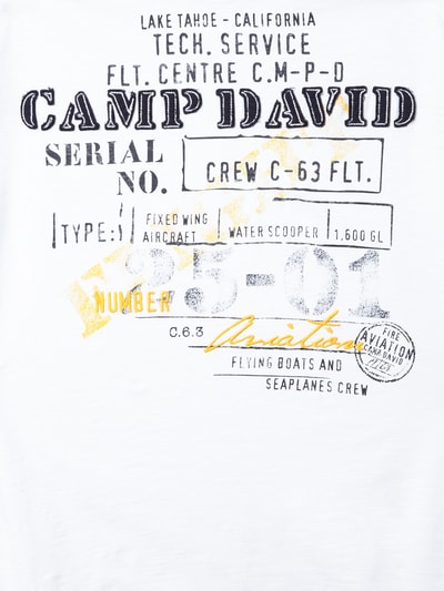 Camp David Longsleeve mit Logo-Applikationen Weiss 2