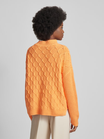 comma Casual Identity Gebreide pullover met turtleneck Oranje - 5