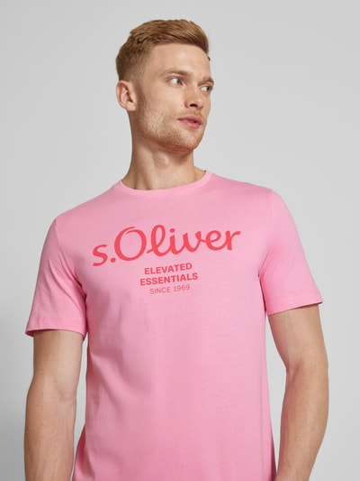 s.Oliver RED LABEL T-Shirt mit Rundhalsausschnitt Rosa 3