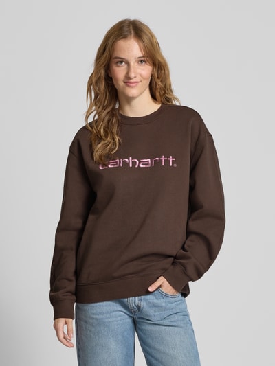 Carhartt Work In Progress Oversized Sweatshirt mit Label-Stitching Hazel 4