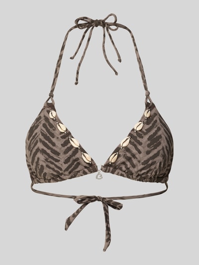 Banana Moon Bikini-Oberteil mit Applikationen Modell 'YERO SILVARY' Hellbraun 1