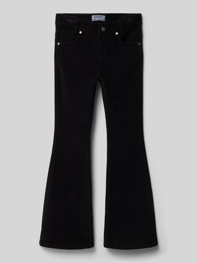 Blue Effect Bootcut corduroy broek in 5-pocketmodel Zwart - 1