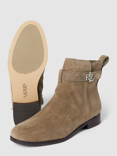 Lauren Ralph Lauren Boots mit Label-Applikation Modell 'BRIELE' Taupe 5