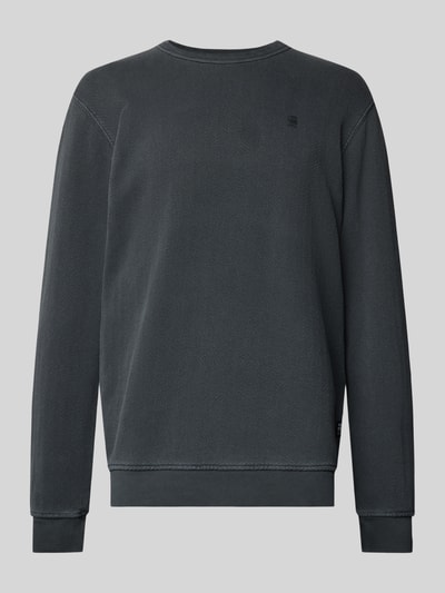 G-Star Raw Sweatshirt met labelstitching Antraciet - 2