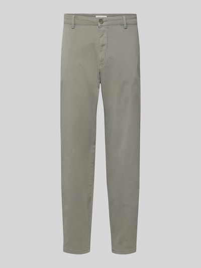 Produktfoto, Stoffhose mit Gesäßtaschen von Casual Friday in Hellgrau, gerader Schnitt, Baumwoll-Elasthan-Mix, glatte Oberfläche