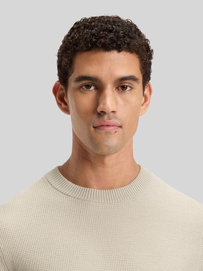 BOSS Orange Regular Fit Strickpullover aus Baumwoll-Kapok-Mix Modell 'KLAPOK' Sand 3