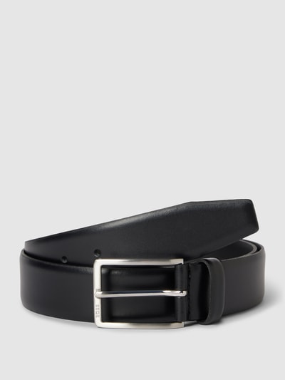 BOSS Riem met labeldetails, model 'Erman' Zwart - 1