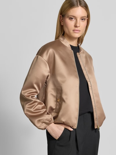 s.Oliver BLACK LABEL Regular Fit Blouson mit College-Kragen Mittelbraun 3