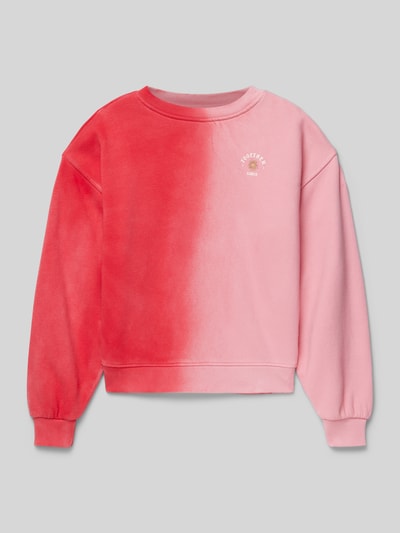 Garcia Sweatshirt met labelprint Rood - 1