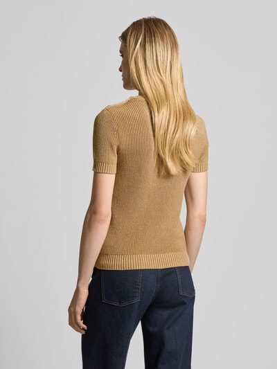 Lauren Ralph Lauren Strickpullover mit gerippten Abschlüssen Modell 'EYELAH' Gold 5