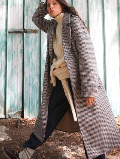 Style Icon Collection Oversized trenchcoat van wolmix - curated by Maja Weyhe Camel - 6