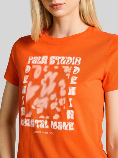 Tom Tailor Denim regular fit T-shirt van puur katoen Oranje - 3
