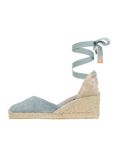 Castañer Wedges van textiel, model 'Carina' Blauw - 4