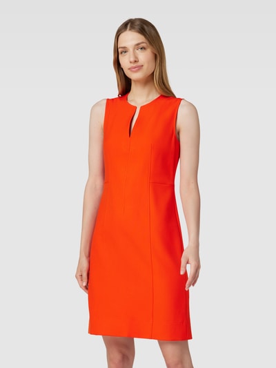 BOSS Knielanges Kleid mit V-Ausschnitt Modell 'Duwa' Rot 4