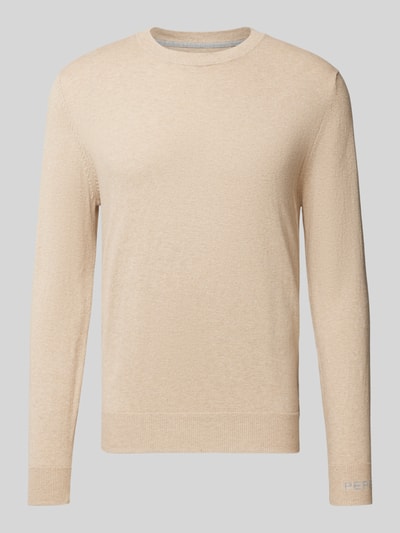 Pepe Jeans Gebreide pullover met ronde hals, model 'Andre' Beige - 2