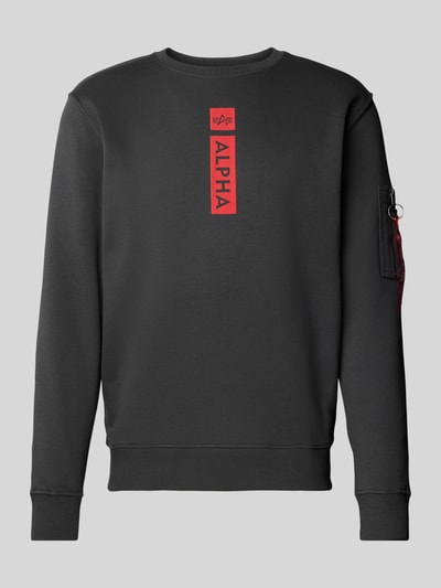 Alpha Industries Sweatshirt met labelprint Antraciet - 2