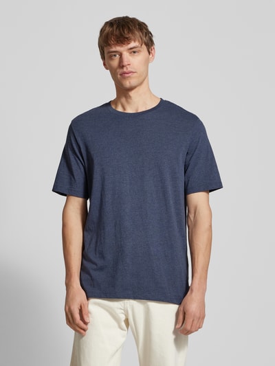 Jack & Jones T-Shirt mit geripptem Rundhalsausschnitt Marine Melange 4