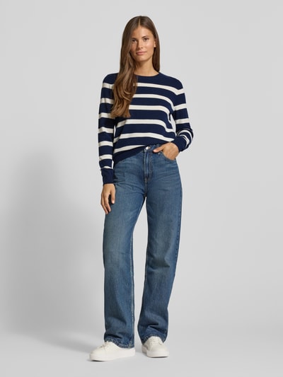 Christian Berg Woman Gebreide pullover van puur kasjmier Donkerblauw - 1