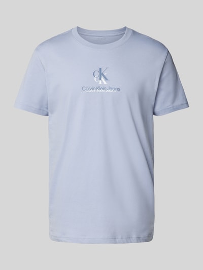 Calvin Klein Jeans T-Shirt mit Label-Print Hellblau 2