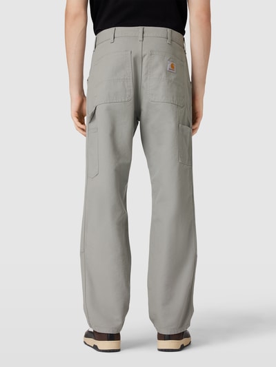 Carhartt Work In Progress Hose mit Label-Patch Modell 'DOUBLE KNEE' Hellgrau 5