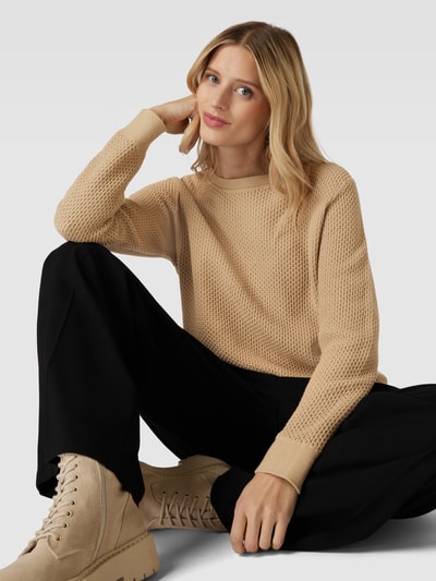 Tom Tailor Strickpullover mit Strukturmuster Beige 3