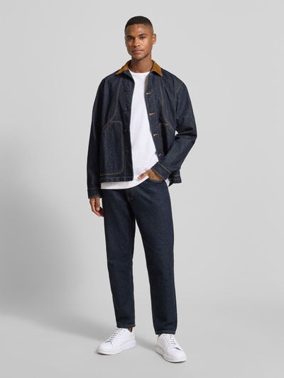 BOSS Orange Regular fit shirt met lange mouwen en wafelstructuur, model 'TEMPESTO' Wit - 1